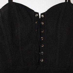 Black corset dress, worn one time, in excellent condition